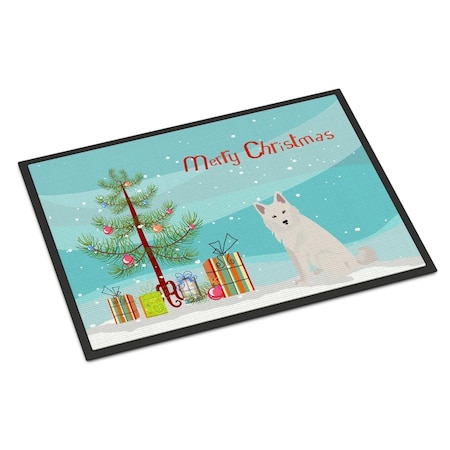 Carolines Treasures 24 x 36 in. Danish Spitz Christmas Tree Indoor or Outdoor Mat CK3498JMAT